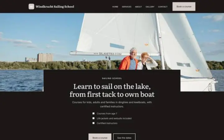 Website for sailing school