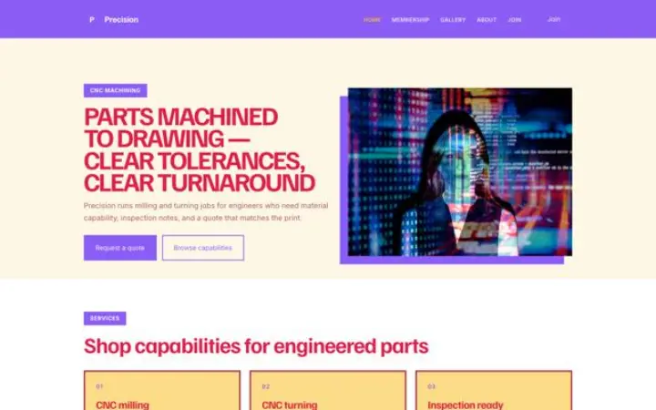 Website for cnc machining