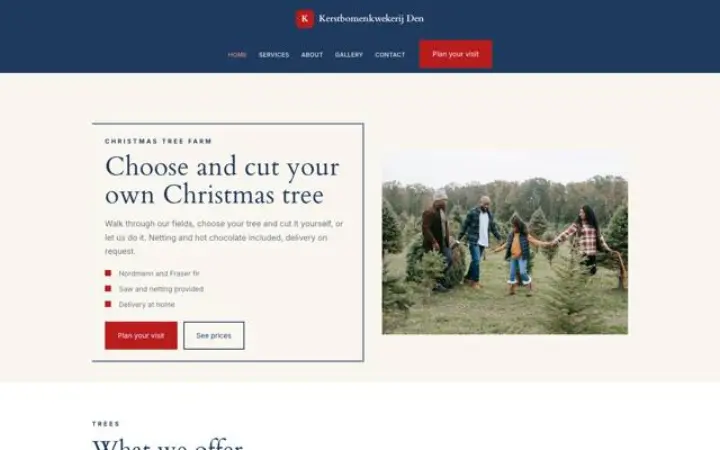 Website for christmas tree farm