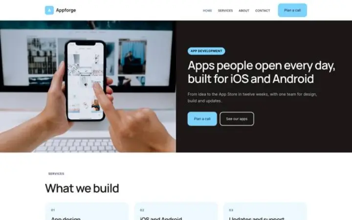 Website for app developer