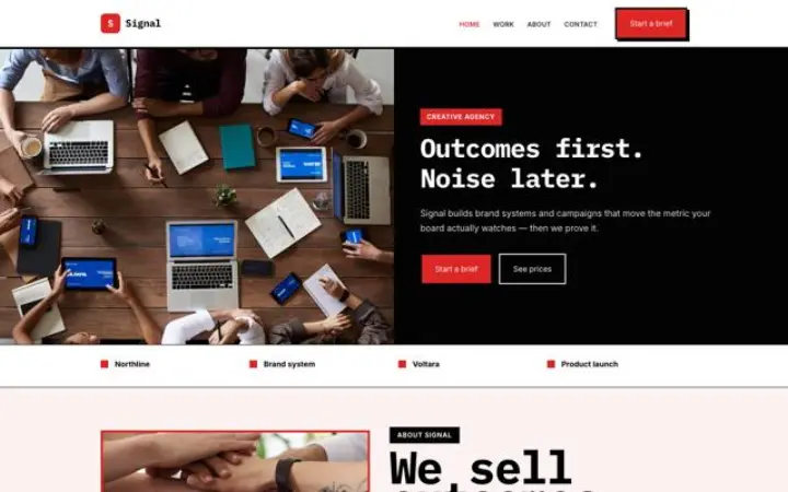 Website for creative / marketing agency