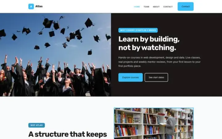 Website for course provider