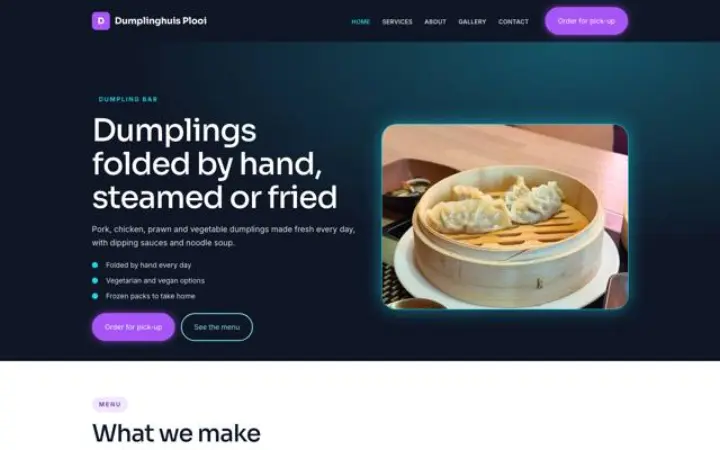 Website for dumpling bar