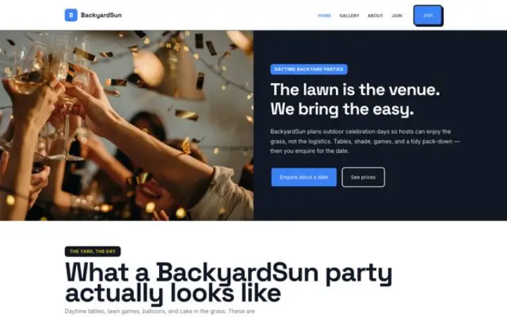 Website for party