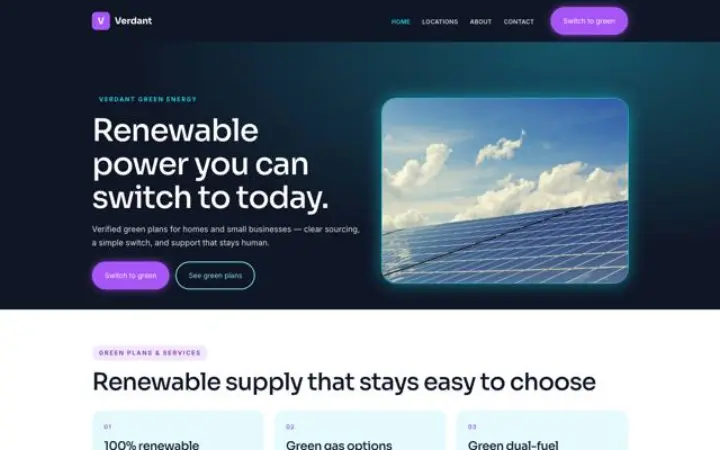 Website for green energy
