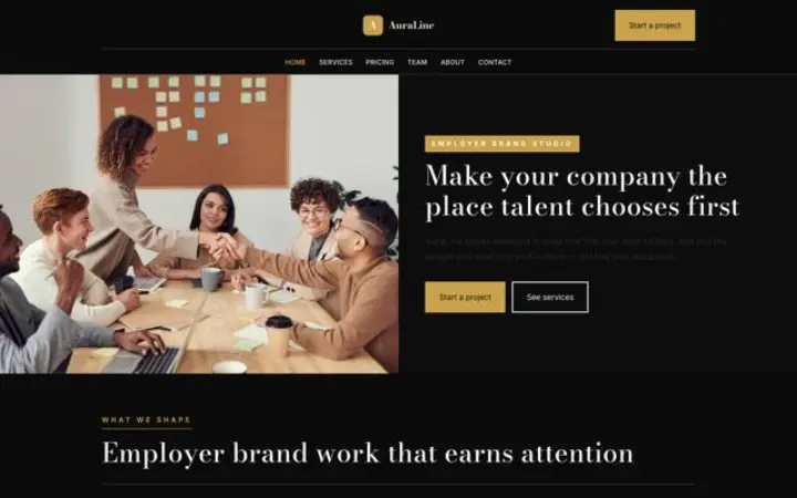 Website for employer brand