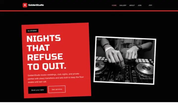 Website for dj
