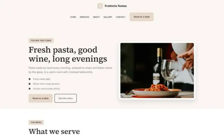 Theme Trattoria Nonna
