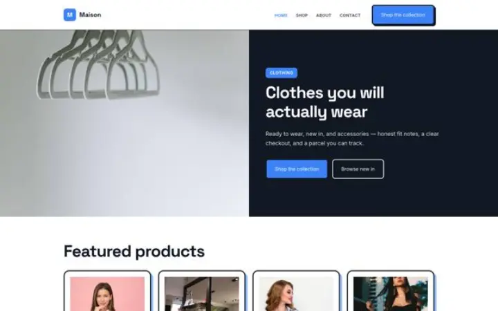 Website for fashion
