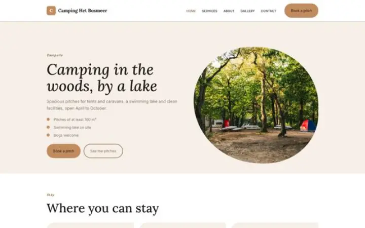 Website for campsite