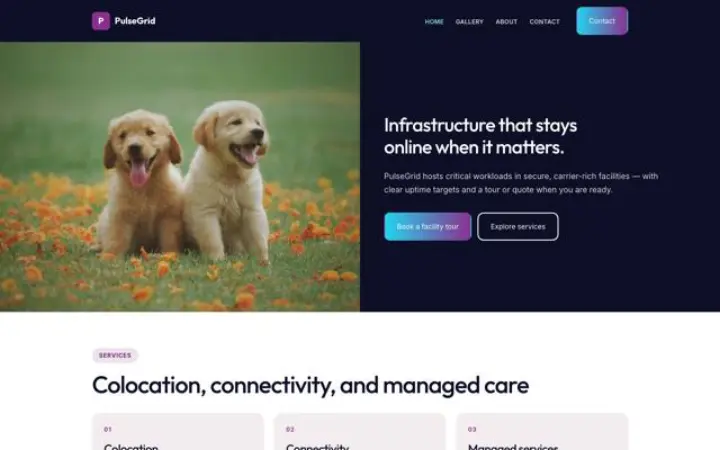 Website for datacenter