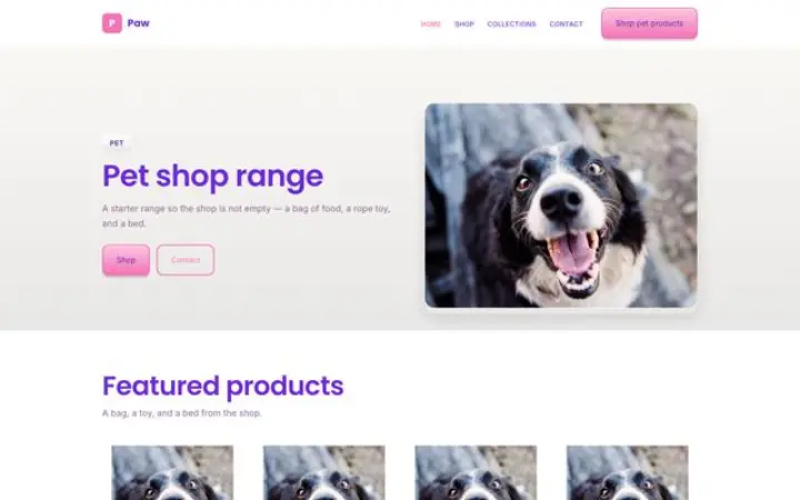 Website for pet