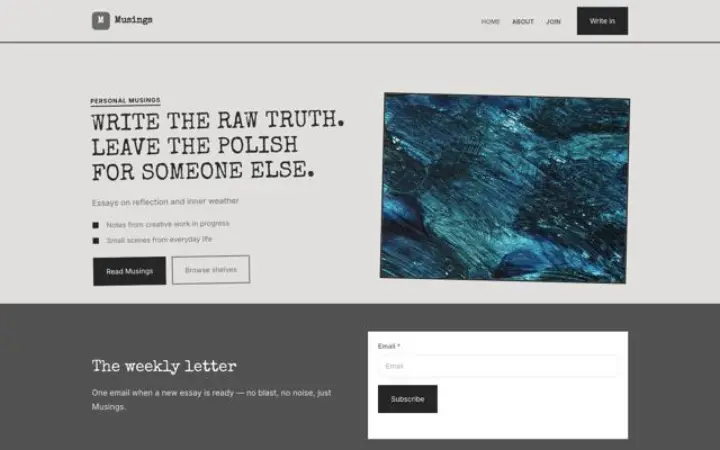 Website for personal