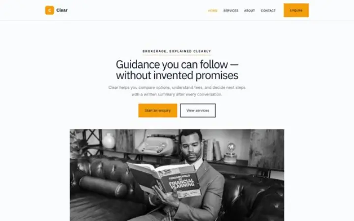 Website for broker