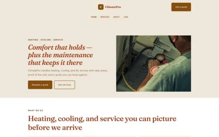 Website for hvac