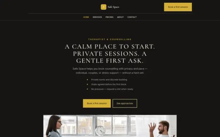 Website for therapist