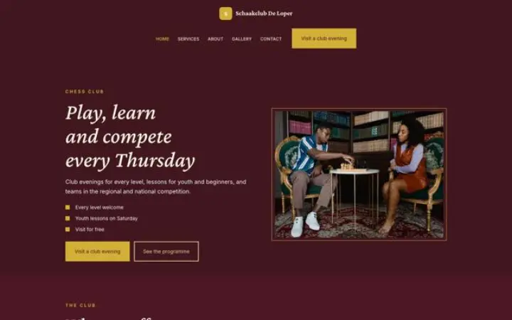 Website for chess club