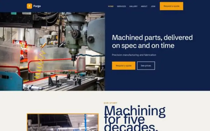 Website for factory