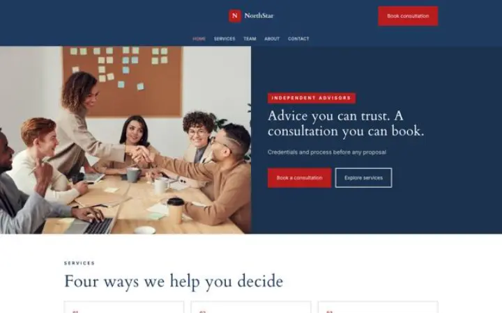 Website for advisor