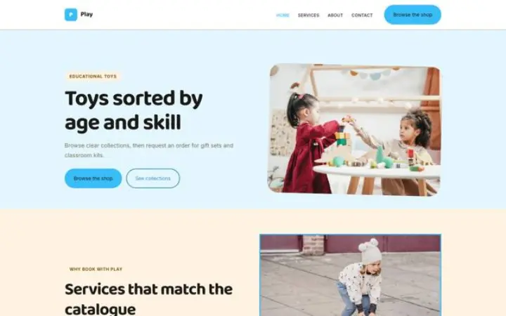 Website for educational toy