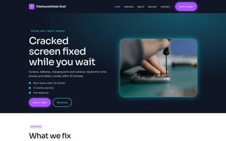 Website for phone repair