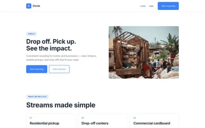 Website for recycling
