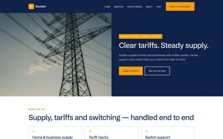 Website for energy