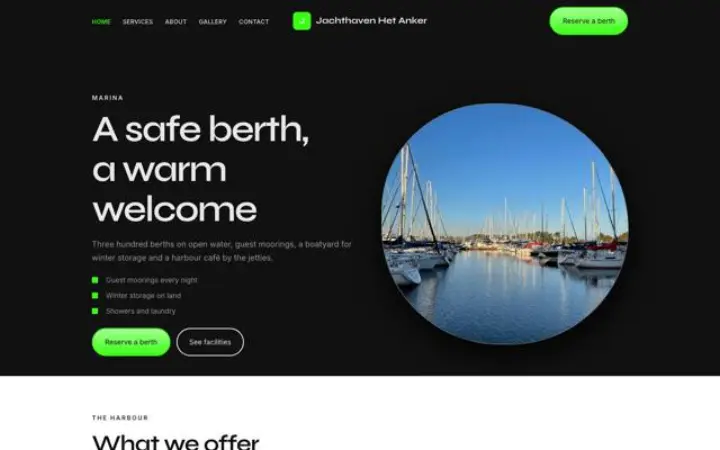 Website for marina