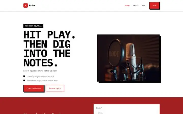 Website for podcast