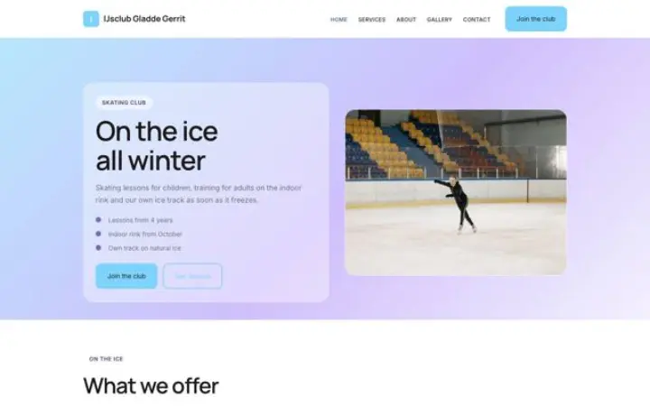 Website for skating club