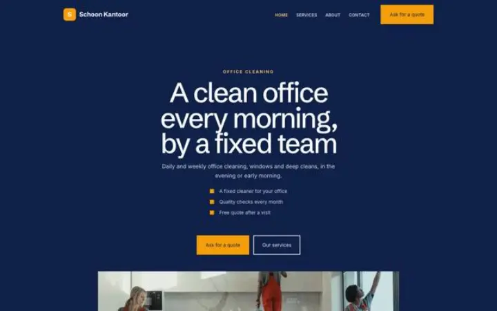 Website for cleaner