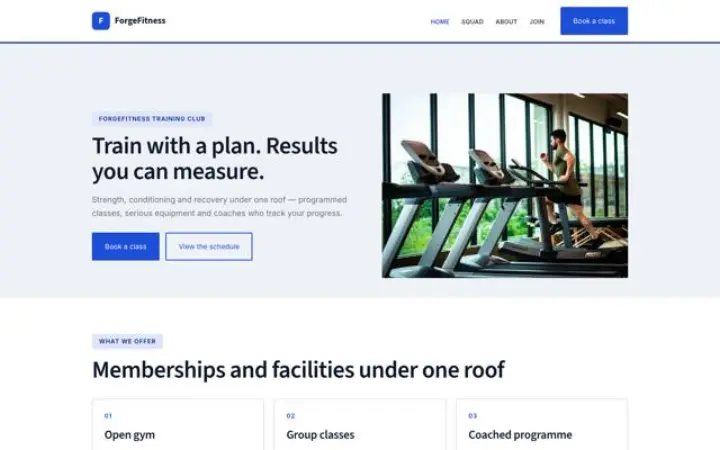Website for gym