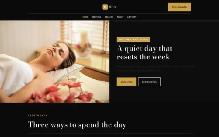 Website for spa & wellness
