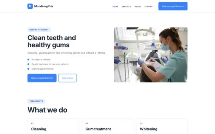 Website for dental hygienist