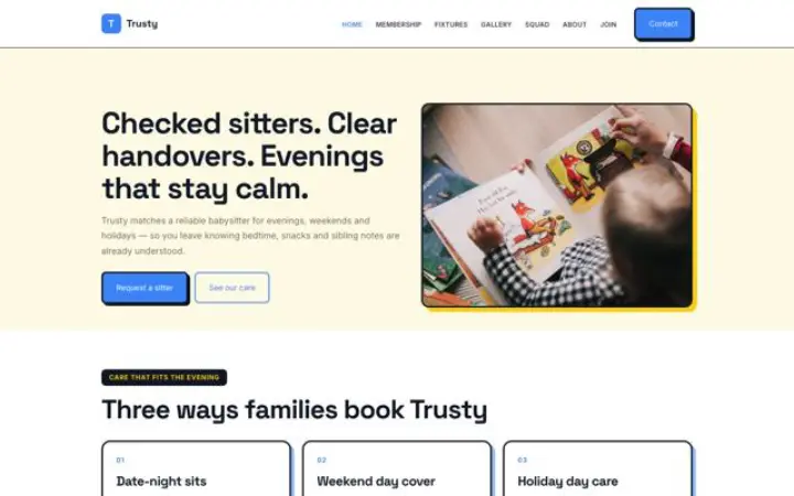 Website for babysitting