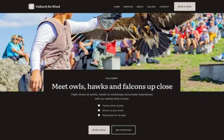 Website for falconry