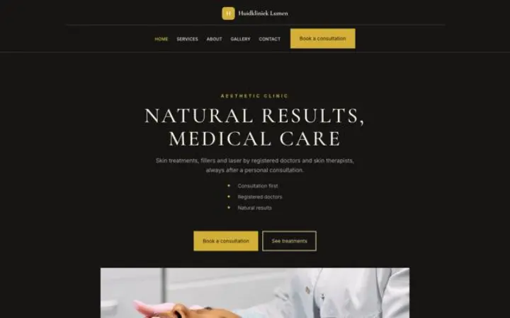 Website for aesthetic clinic