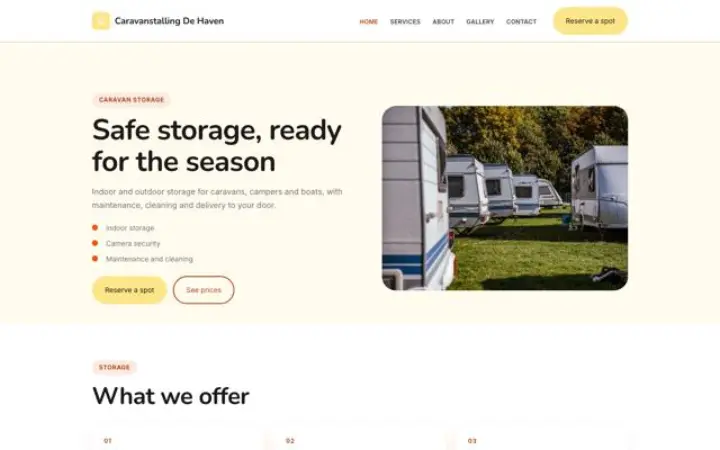 Theme Caravanstalling De Haven