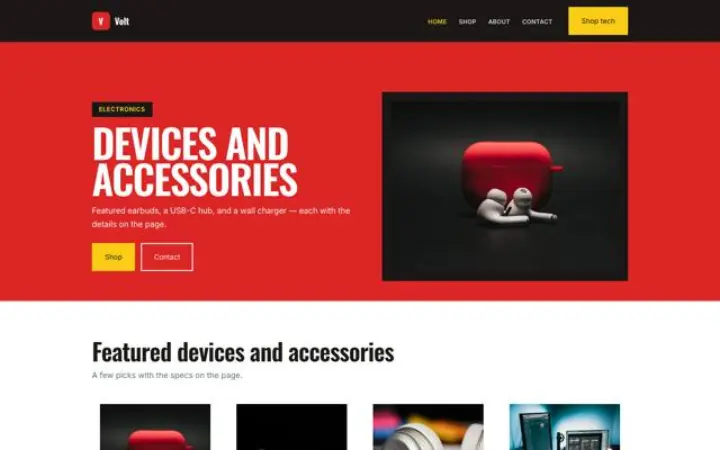 Website for electronics