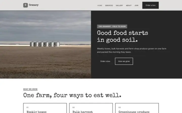 Website for farm