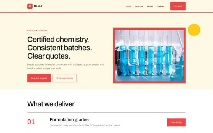Website for chemical