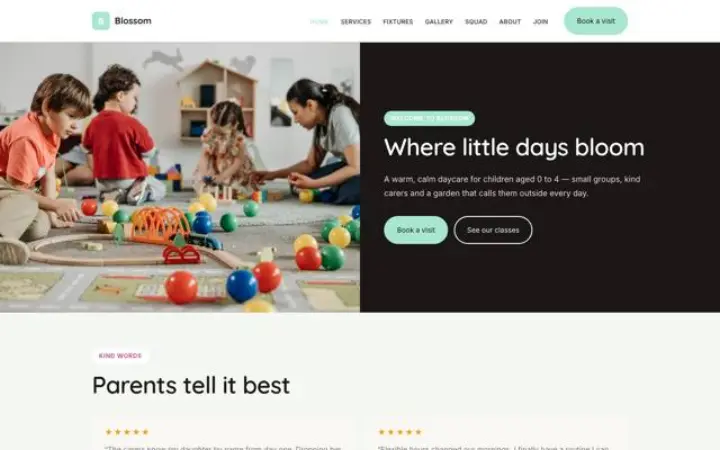 Website for daycare
