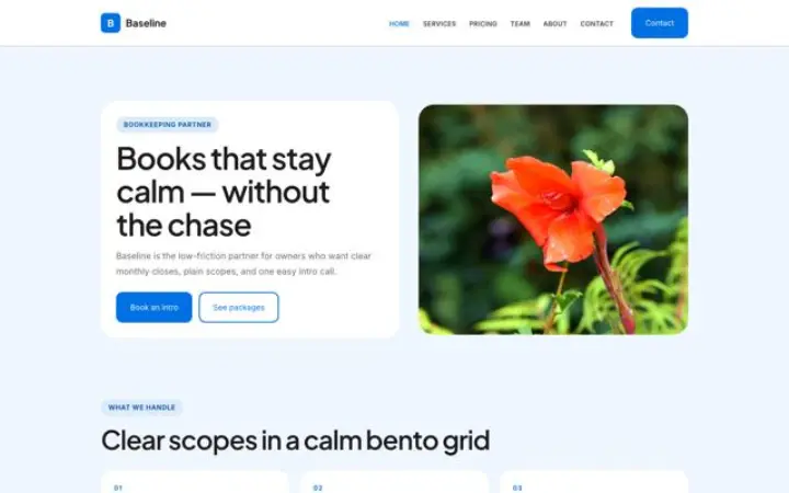 Website for bookkeeper
