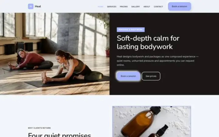 Website for massage & bodywork