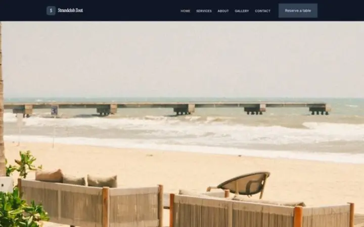 Website for beach club