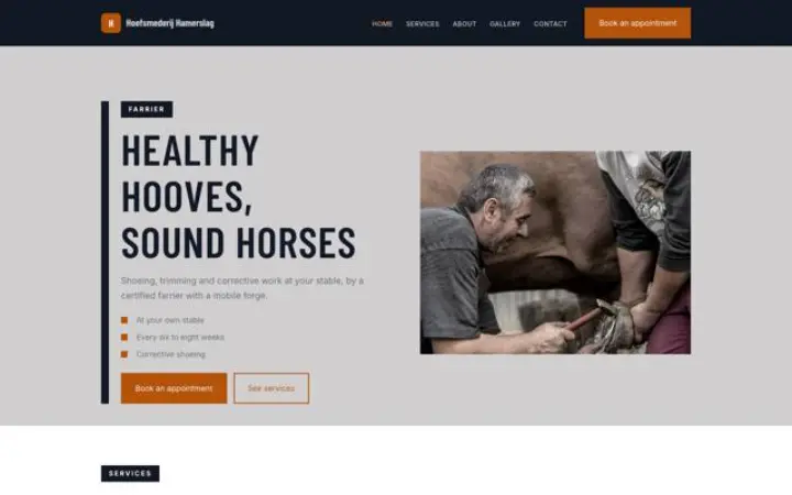 Website for farrier
