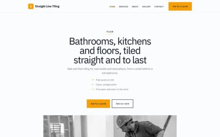 Website for tiler