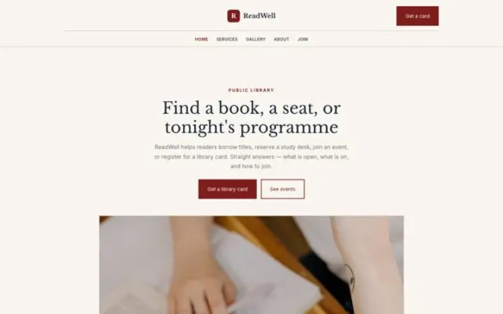 Website for library