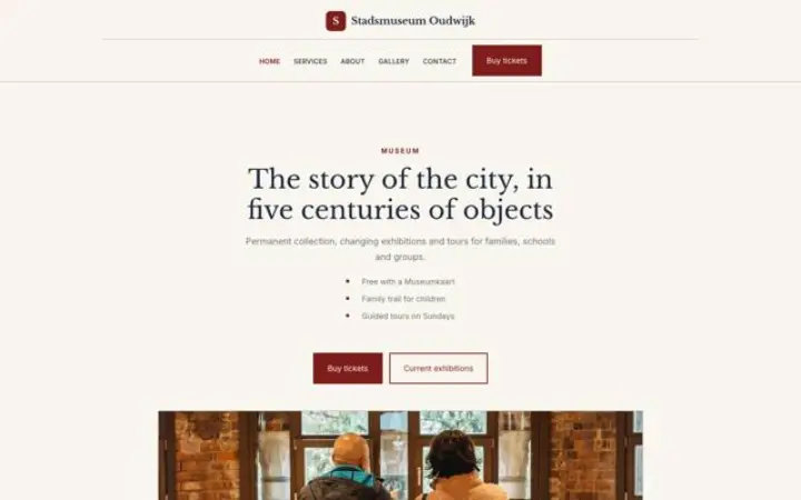 Website for museum
