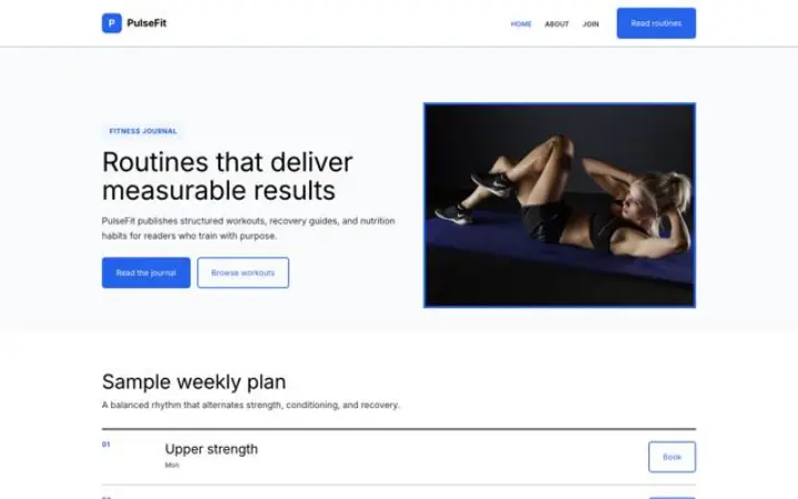 Website for fitness
